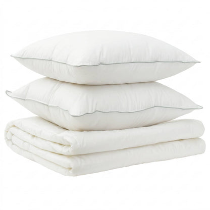 Duvet and Pillow Set 3 pcs 200x240 cm Summer 200 GSM Wool White