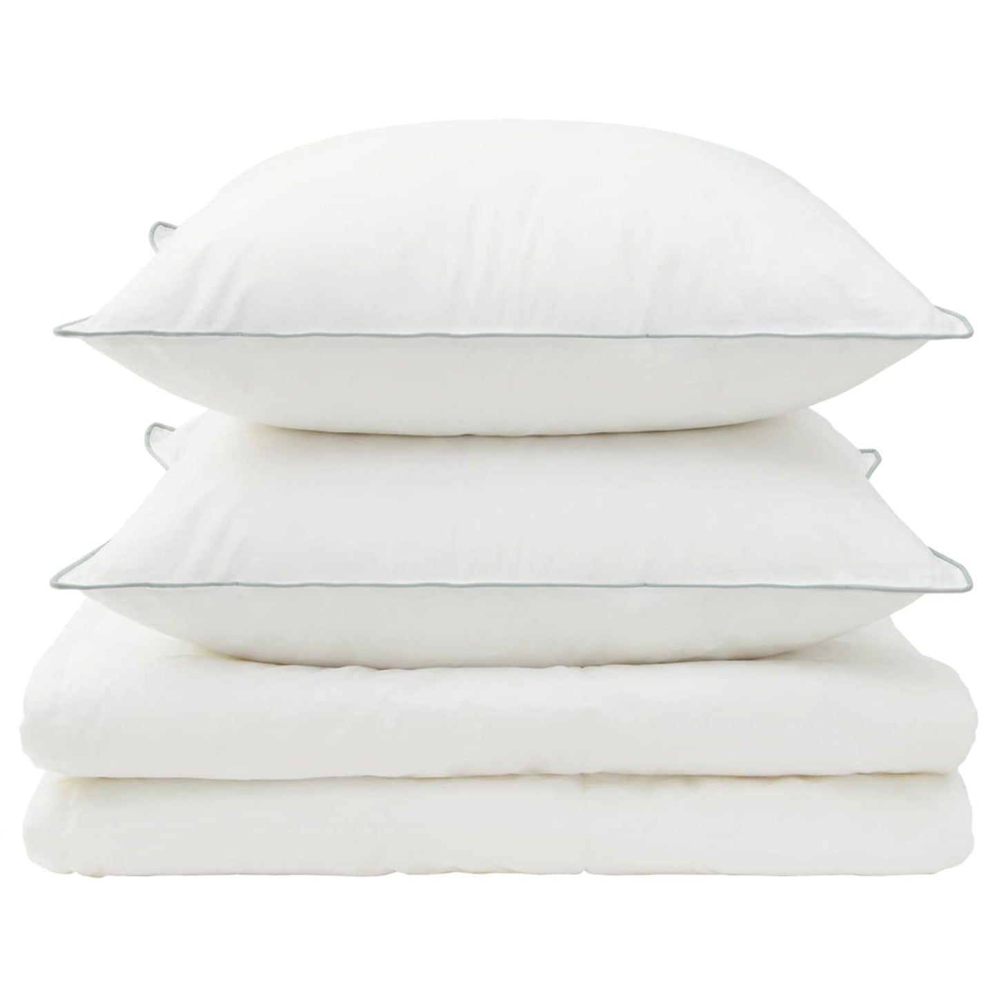 Duvet and Pillow Set 3 pcs 135x220 cm Summer 200 GSM Wool White
