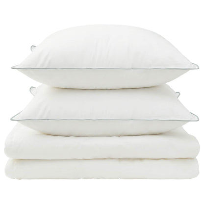 Duvet and Pillow Set 3 pcs 135x220 cm Summer 200 GSM Wool White