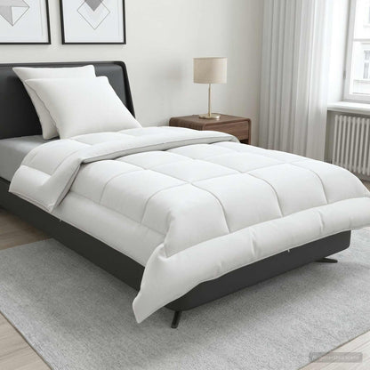 Duvet and Pillow Set 3 pcs 140x220 cm Summer 200 GSM Wool White