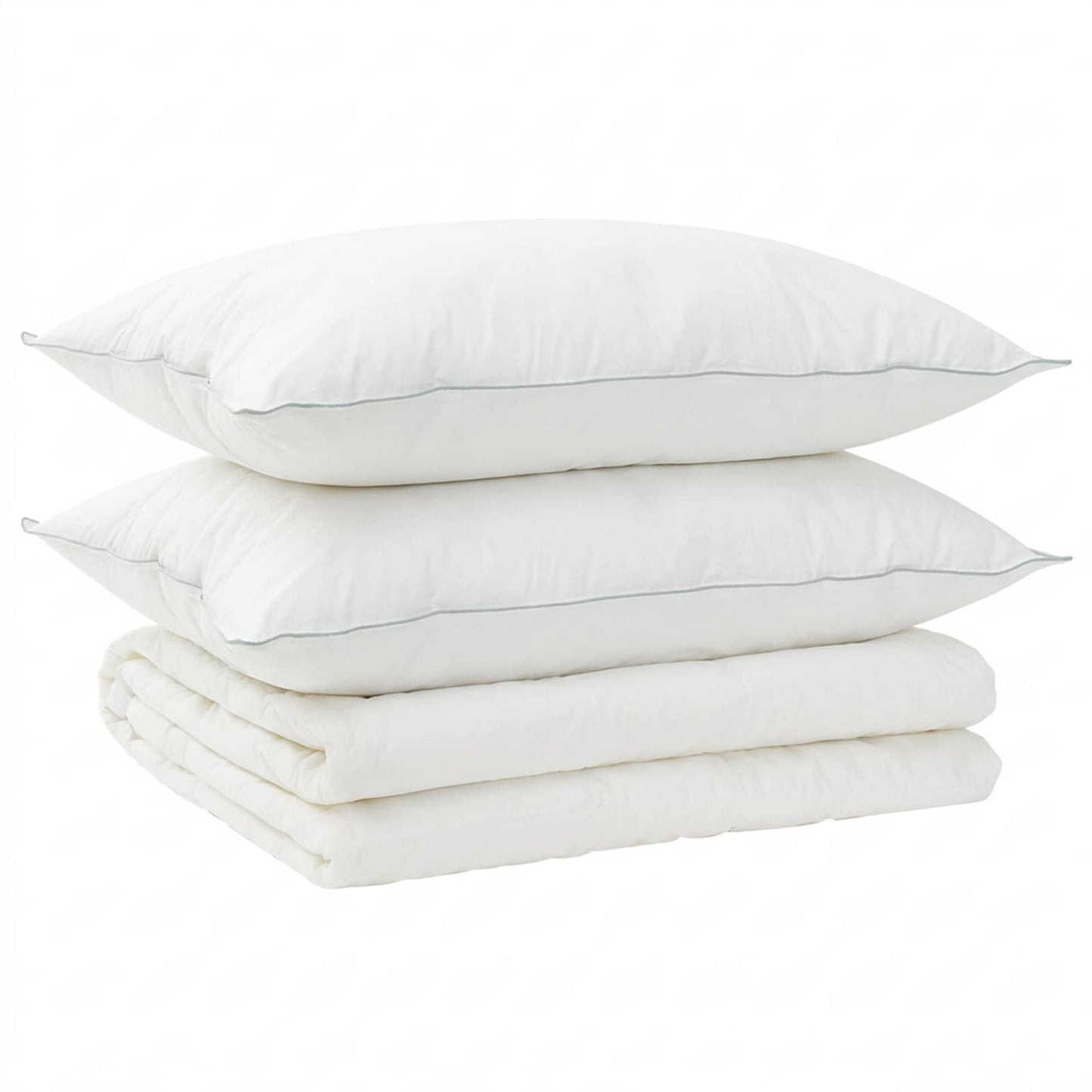 Duvet and Pillow Set 3 pcs 155x220 cm Summer 200 GSM Wool White