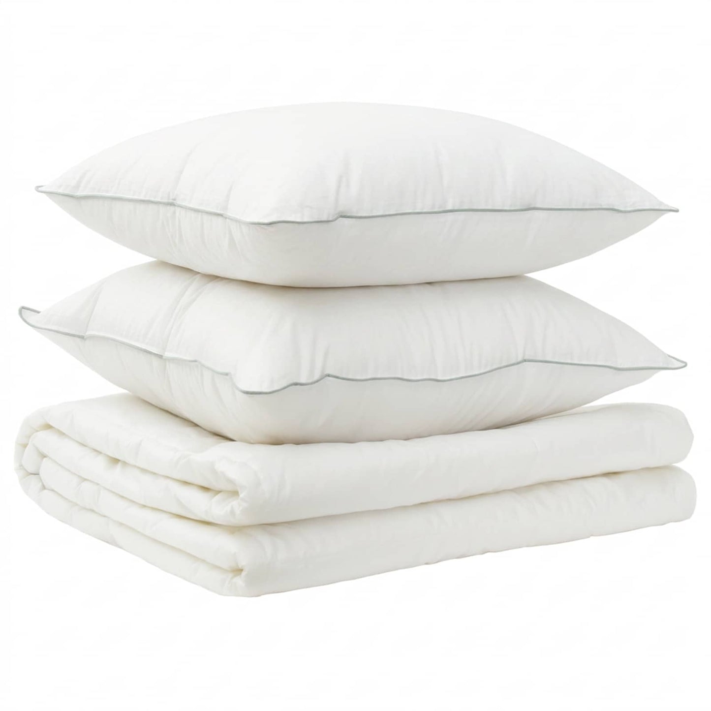 Duvet and Pillow Set 3 pcs 220x240 cm Summer 200 GSM Wool White