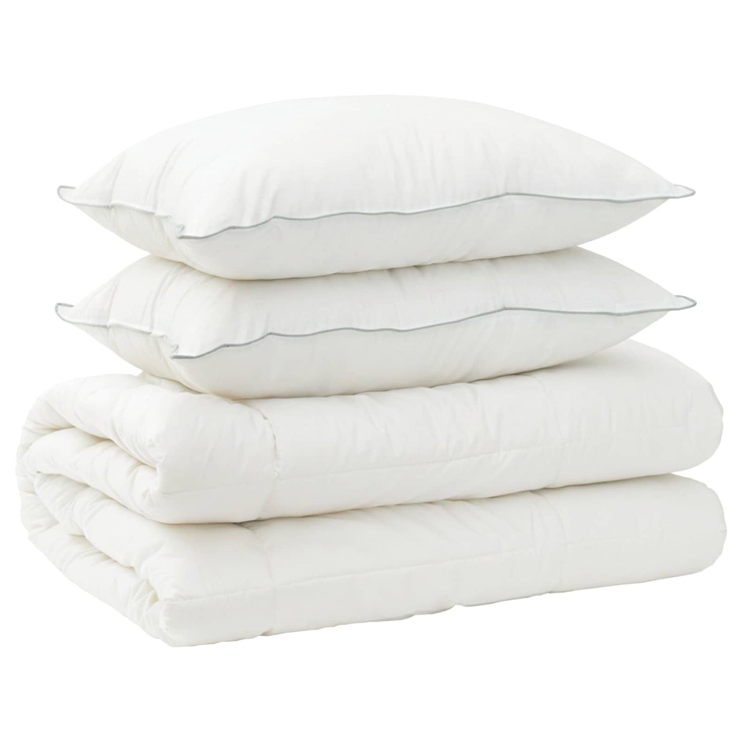 Duvet and Pillow Set 3 pcs 200x200 cm Winter 450 GSM Wool White