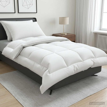 Duvet and Pillow Set 3 pcs 155x220 cm Winter 450 GSM Wool White