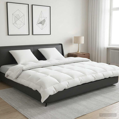 Duvet and Pillow Set 3 pcs 240x260 cm Winter 450 GSM Wool White