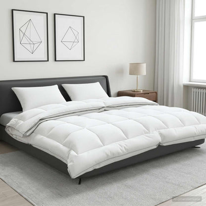 Duvet and Pillow Set 3 pcs 200x200 cm 4 Seasons 200+300 GSM