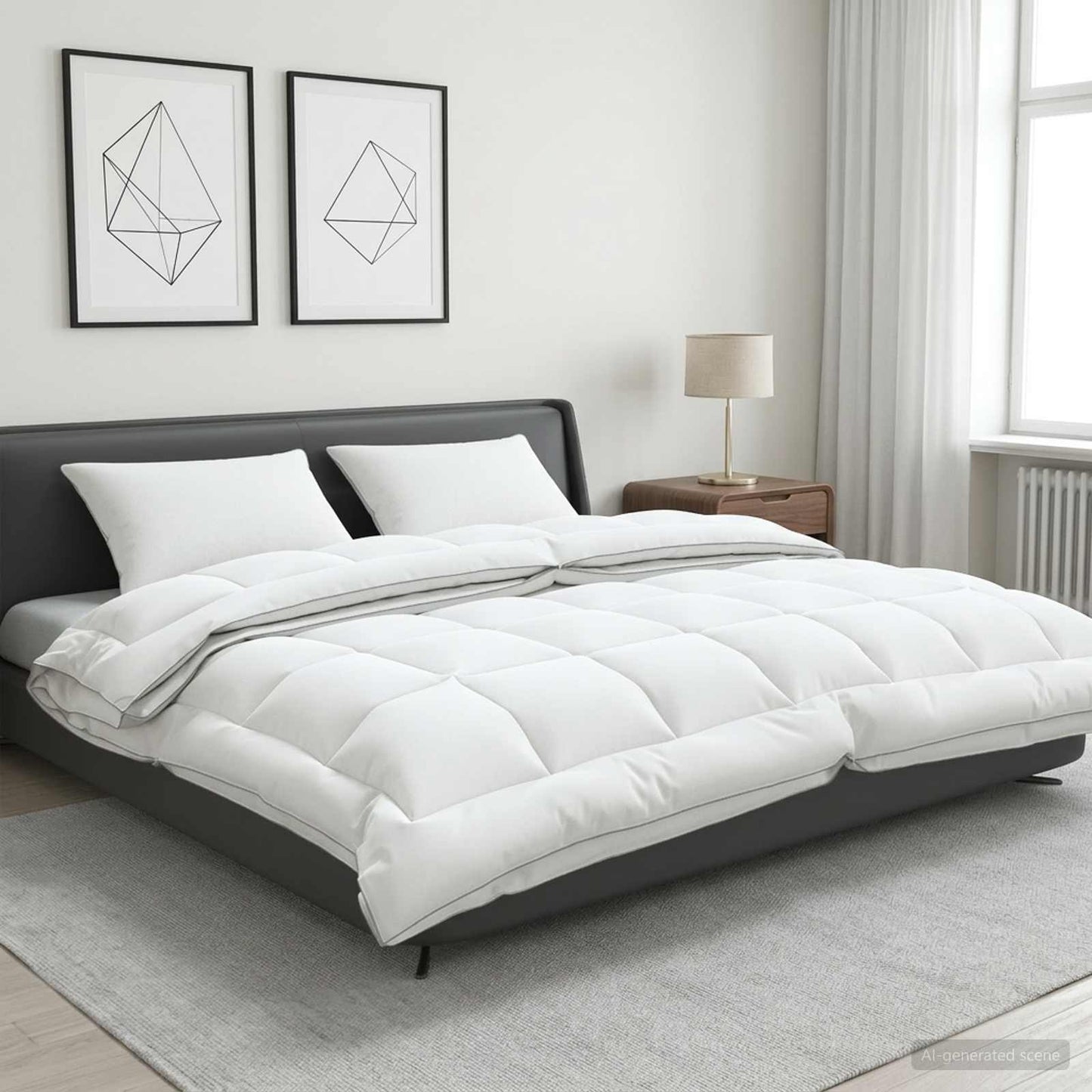 Duvet and Pillow Set 3 pcs 220x240 cm 4 Seasons 200+300 GSM
