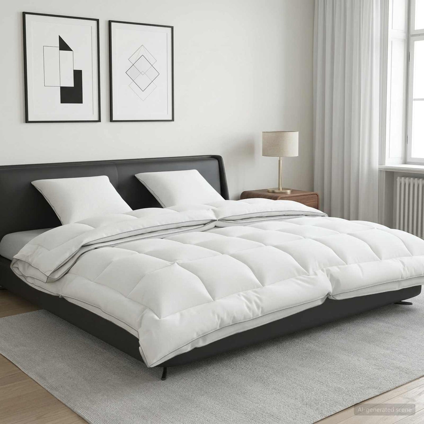 Duvet and Pillow Set 3 pcs 220x260 cm 4 Seasons 200+300 GSM