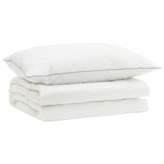 90% Goose Down Duvet Set FULDA 2 pcs 137 x 200 cm Summer White