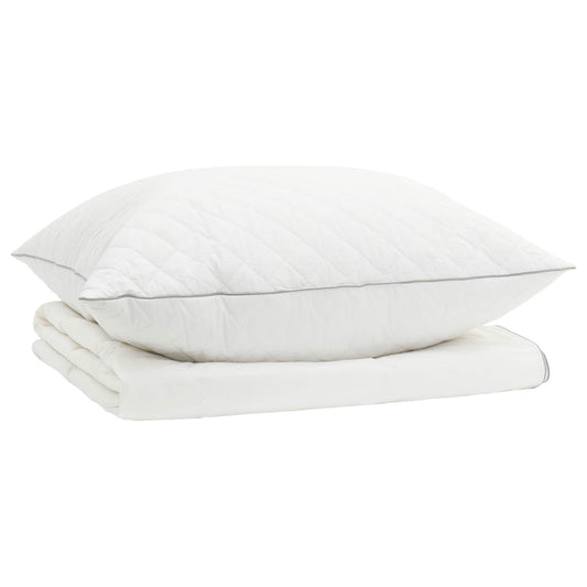 90% Goose Down Duvet Set FULDA 2 pcs 150 x 200 cm Summer White