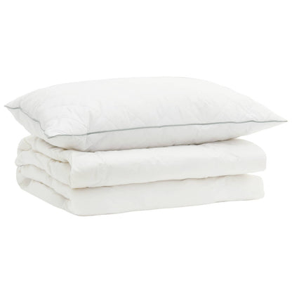 90% Goose Down Duvet Set FULDA 2 pcs 152 x 203 cm Summer White