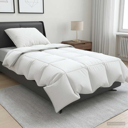 90% Goose Down Duvet Set FULDA 2 pcs 152 x 203 cm Summer White