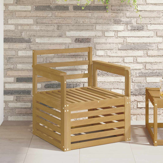 2 Piece Outdoor Sofa Set Solid Acacia Wood White
