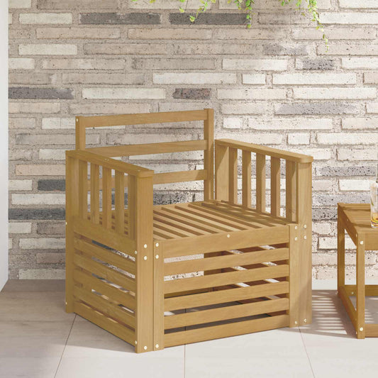 2 Piece Outdoor Sofa Set Solid Acacia Wood White