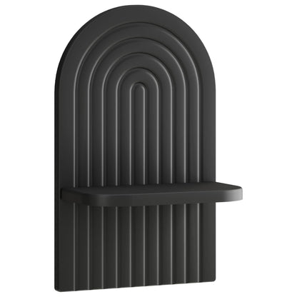 Wall Shelf 2 pcs Black 23 x 13.5 x 37.5 cm Engineered Wood