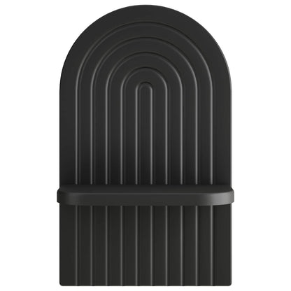 Wall Shelf 2 pcs Black 23 x 13.5 x 37.5 cm Engineered Wood