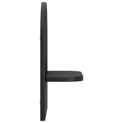 Wall Shelf 2 pcs Black 23 x 13.5 x 37.5 cm Engineered Wood