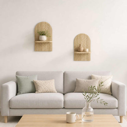 Wall Shelf 2 pcs Sonoma Oak 23 x 13.5 x 37.5 cm Engineered Wood