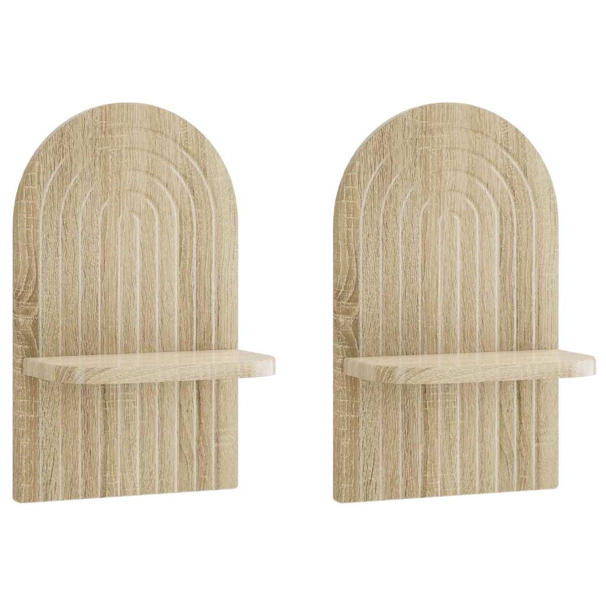 Wall Shelf 2 pcs Sonoma Oak 23 x 13.5 x 37.5 cm Engineered Wood