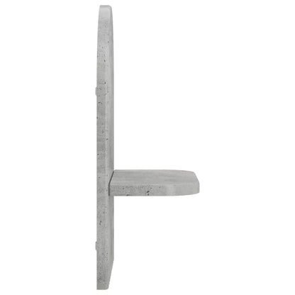 Wall Shelf 2 pcs Concrete Grey 23 x 13.5 x 37.5 cm