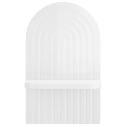 Wall Shelf 2 pcs High Gloss White 23 x 13.5 x 37.5 cm