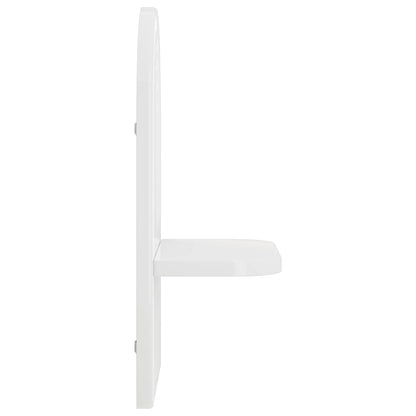Wall Shelf 2 pcs High Gloss White 23 x 13.5 x 37.5 cm