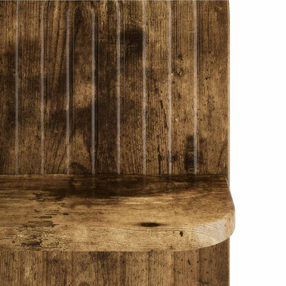 Wall Shelf 2 pcs Smoked Oak 23 x 13.5 x 37.5 cm Engineered Wood