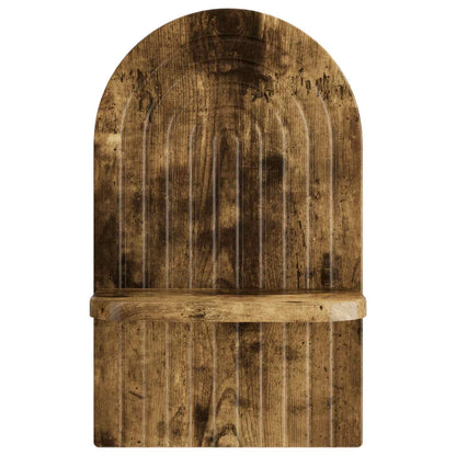 Wall Shelf 2 pcs Smoked Oak 23 x 13.5 x 37.5 cm Engineered Wood