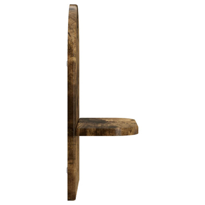 Wall Shelf 2 pcs Smoked Oak 23 x 13.5 x 37.5 cm Engineered Wood