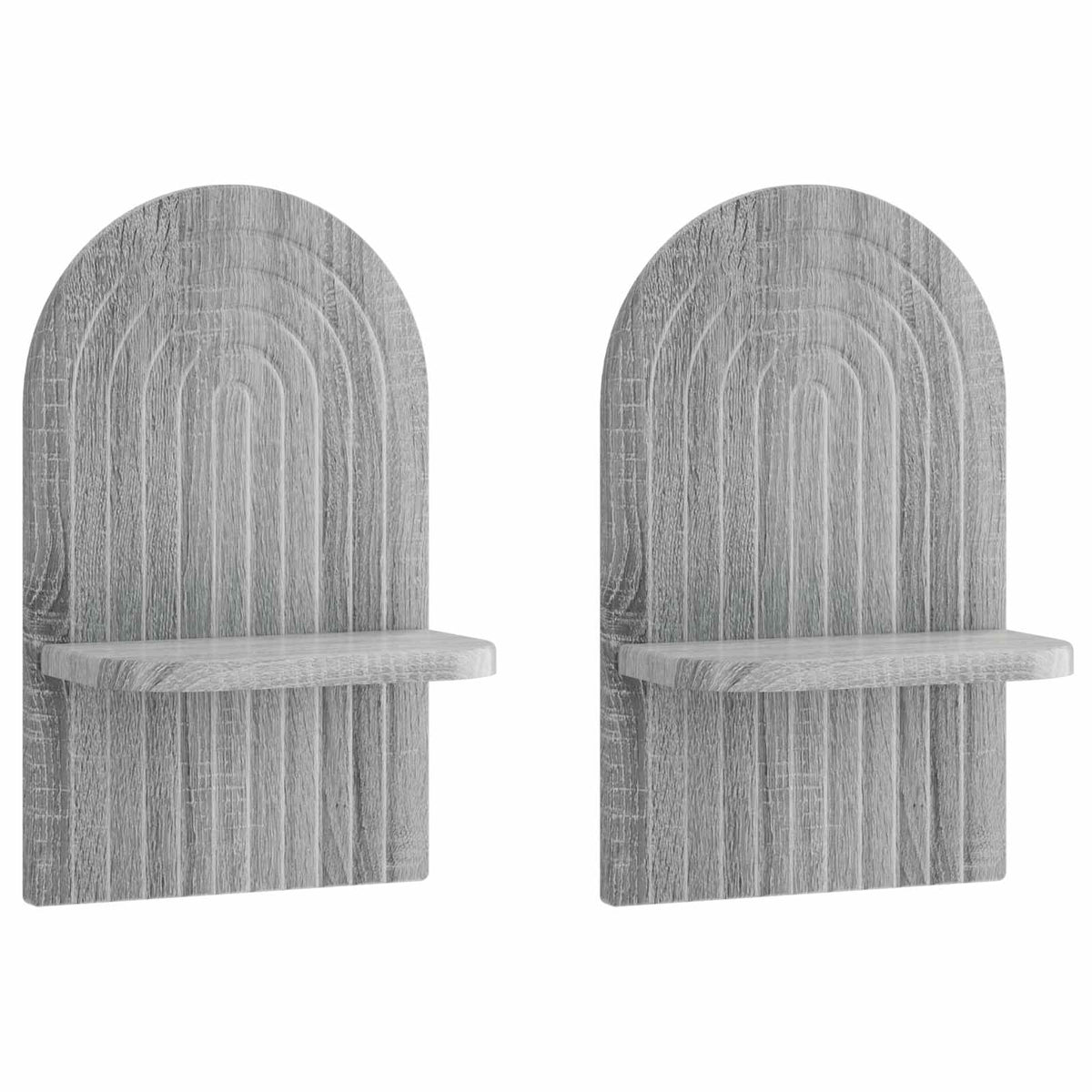Wall Shelf 2 pcs Grey Sonoma 23 x 13.5 x 37.5 cm