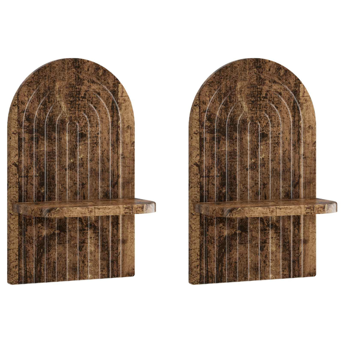 Wall Shelf 2 pcs Old Wood 23 x 13.5 x 37.5 cm Engineered Wood