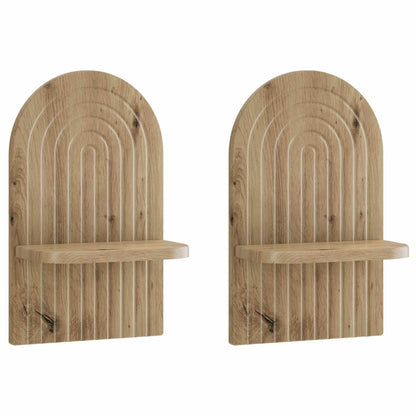 Wall Shelf 2 pcs Artisan Oak 23 x 13.5 x 37.5 cm