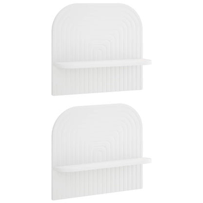Wall Shelf 2 pcs White 41 x 13.5 x 37.5 cm Engineered Wood
