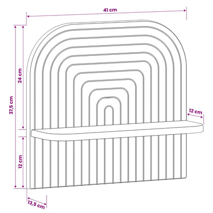 Wall Shelf 2 pcs White 41 x 13.5 x 37.5 cm Engineered Wood