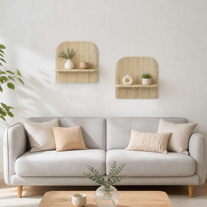 Wall Shelf 2 pcs Sonoma Oak 41 x 13.5 x 37.5 cm Engineered Wood