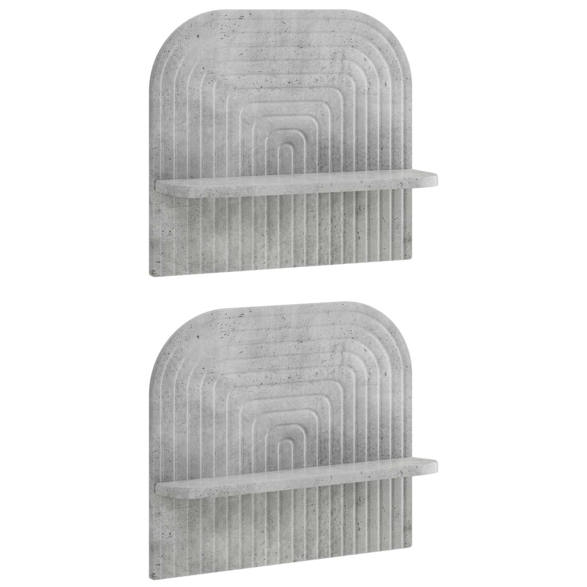 Wall Shelf 2 pcs Concrete Grey 41 x 13.5 x 37.5 cm