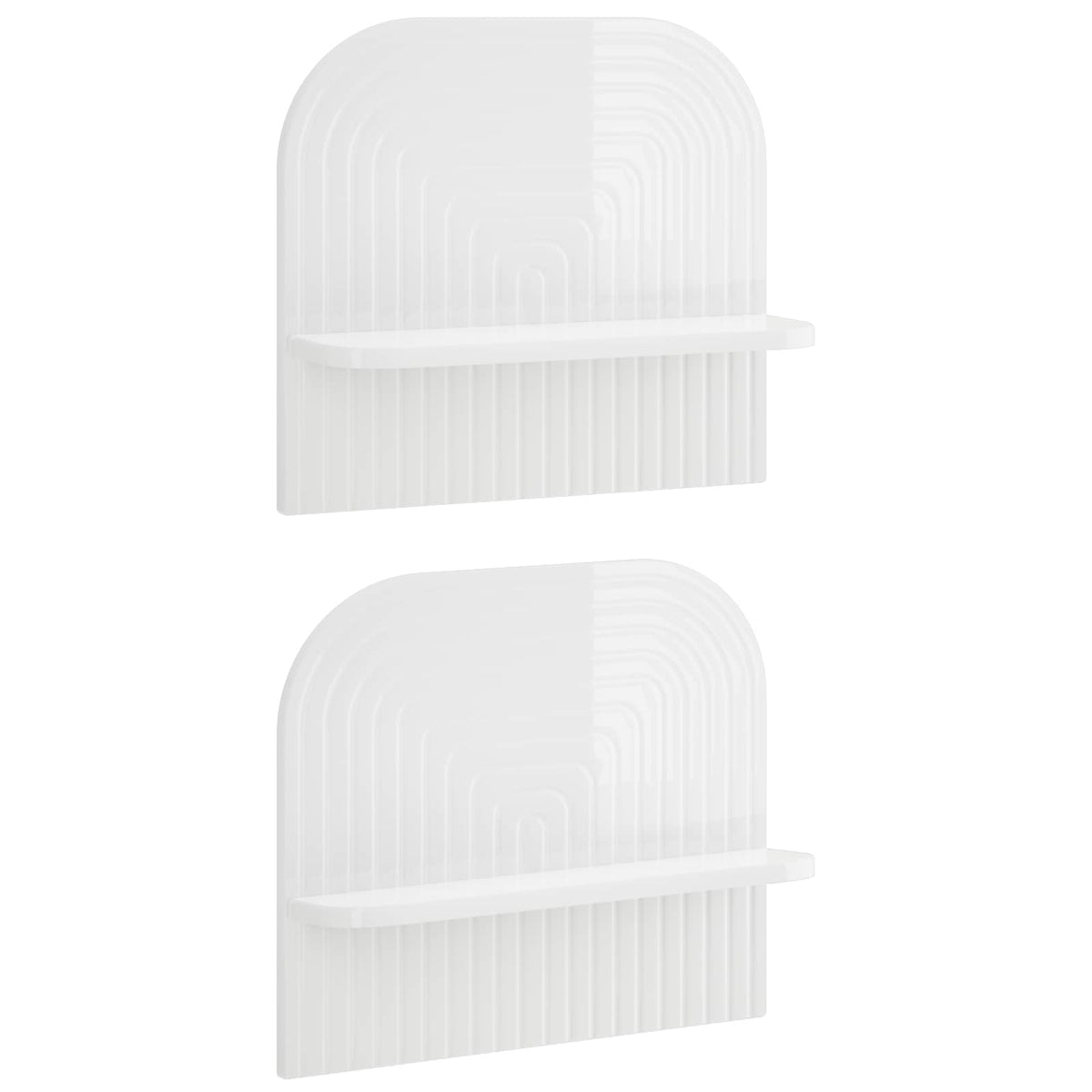 Wall Shelf 2 pcs High Gloss White 41 x 13.5 x 37.5 cm