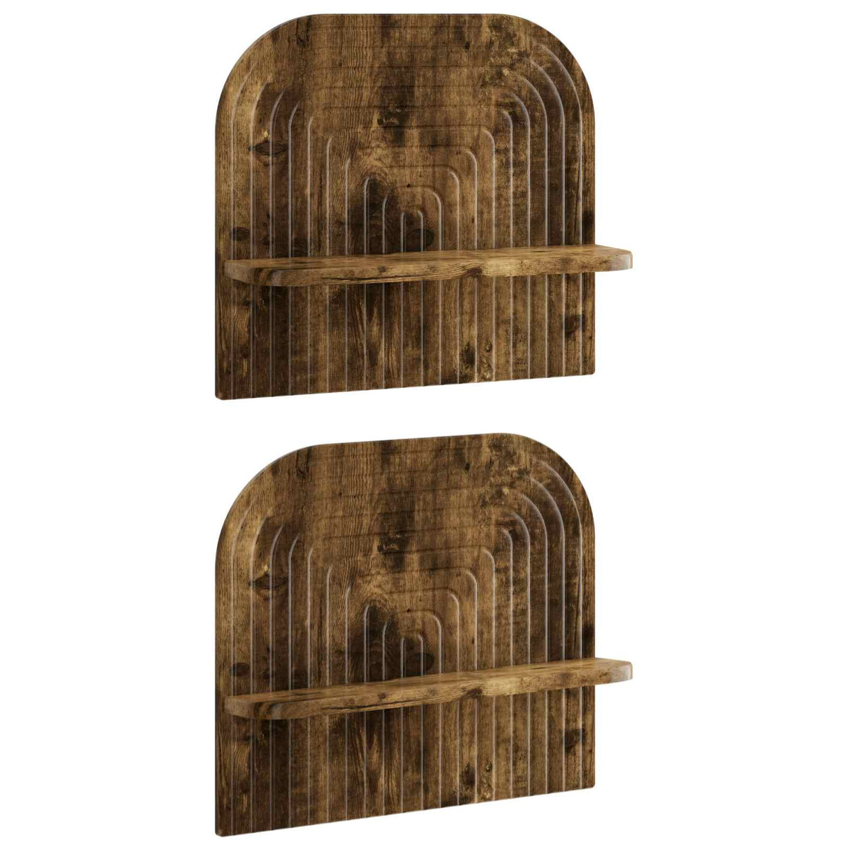 Wall Shelf 2 pcs Smoked Oak 41 x 13.5 x 37.5 cm Engineered Wood