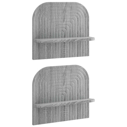 Wall Shelf 2 pcs Grey Sonoma 41 x 13.5 x 37.5 cm