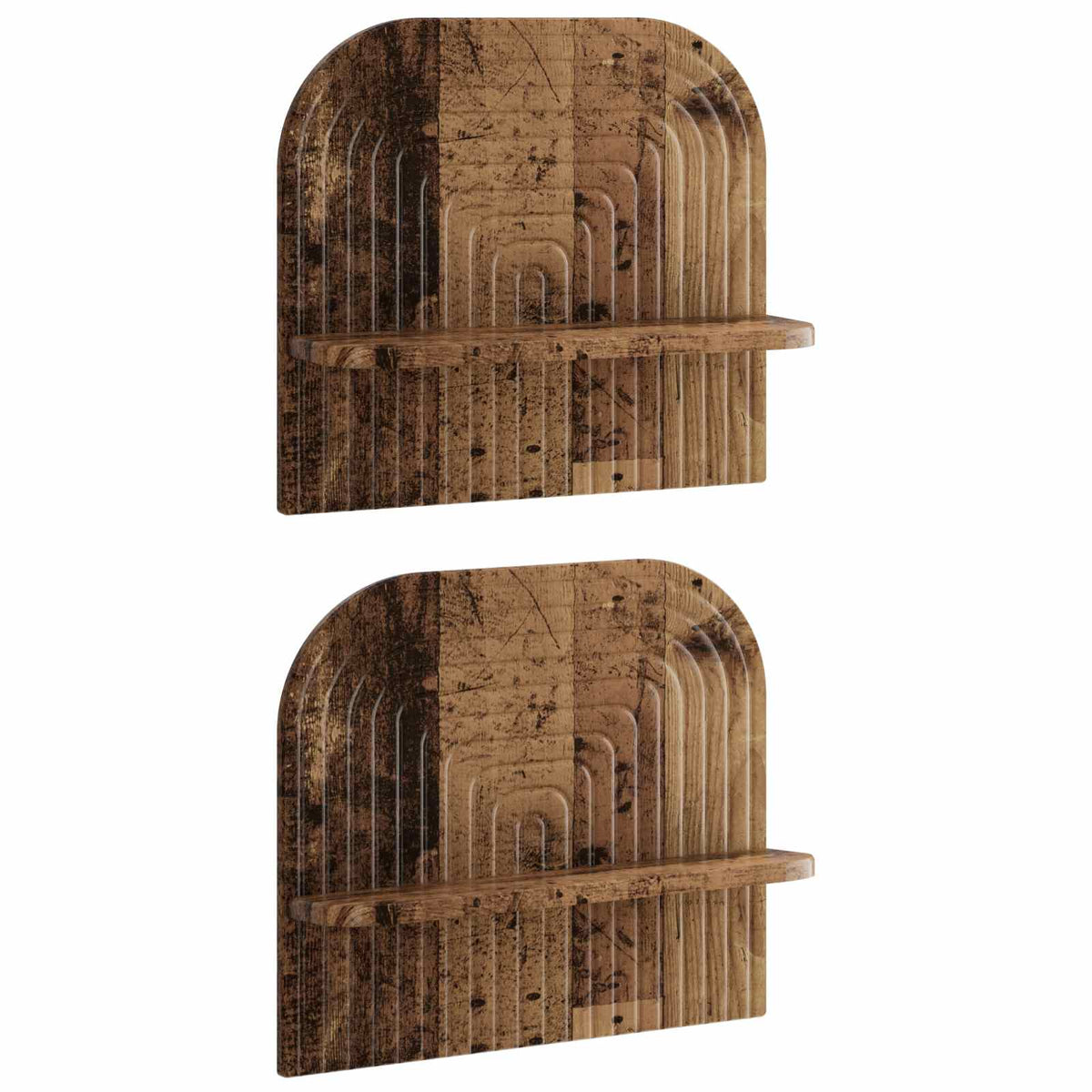 Wall Shelf 2 pcs Old Wood 41 x 13.5 x 37.5 cm Engineered Wood