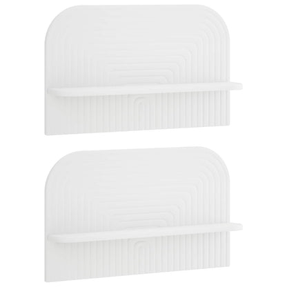 Wall Shelf 2 pcs White 60 x 13.5 x 37.5 cm Engineered Wood
