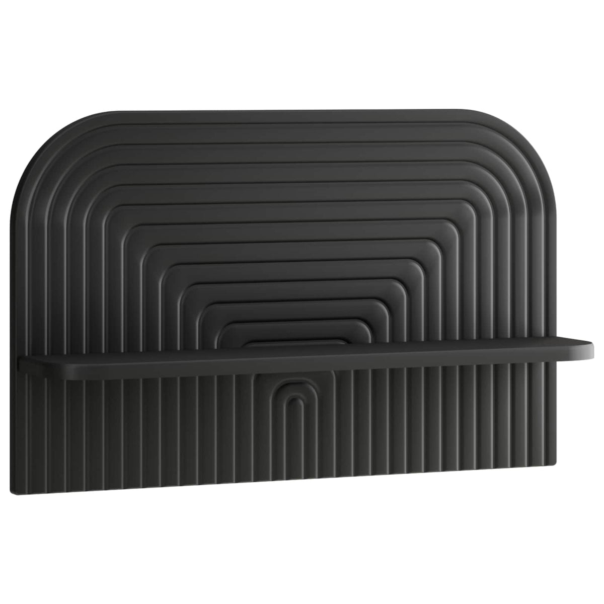 Wall Shelf 2 pcs Black 60 x 13.5 x 37.5 cm Engineered Wood