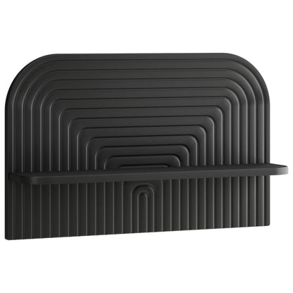 Wall Shelf 2 pcs Black 60 x 13.5 x 37.5 cm Engineered Wood