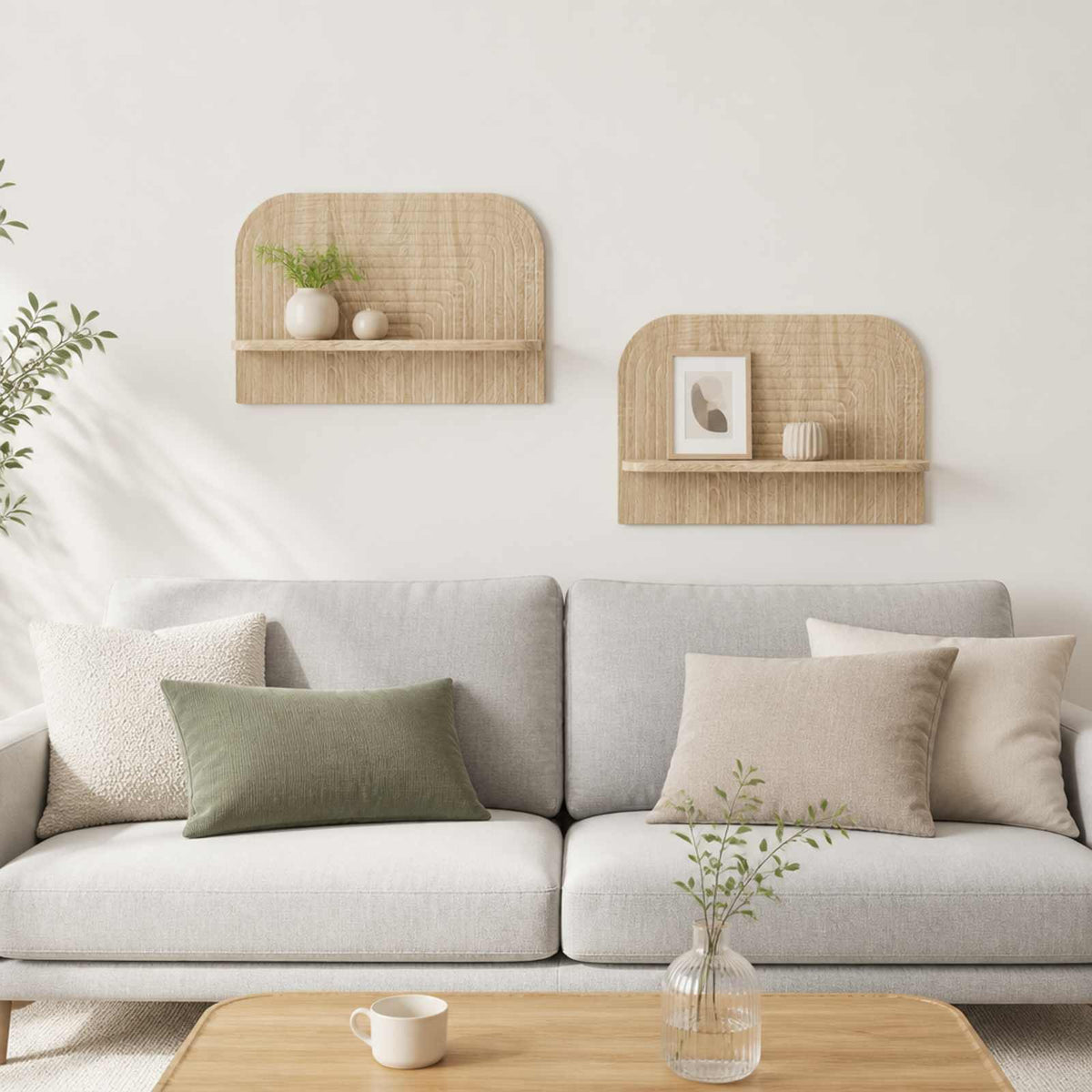Wall Shelf 2 pcs Sonoma Oak 60 x 13.5 x 37.5 cm Engineered Wood