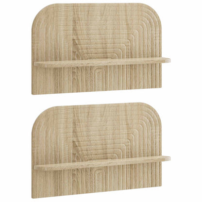 Wall Shelf 2 pcs Sonoma Oak 60 x 13.5 x 37.5 cm Engineered Wood