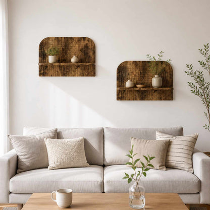 Wall Shelf 2 pcs Smoked Oak 60 x 13.5 x 37.5 cm Engineered Wood