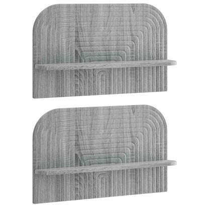Wall Shelf 2 pcs Grey Sonoma 60 x 13.5 x 37.5 cm