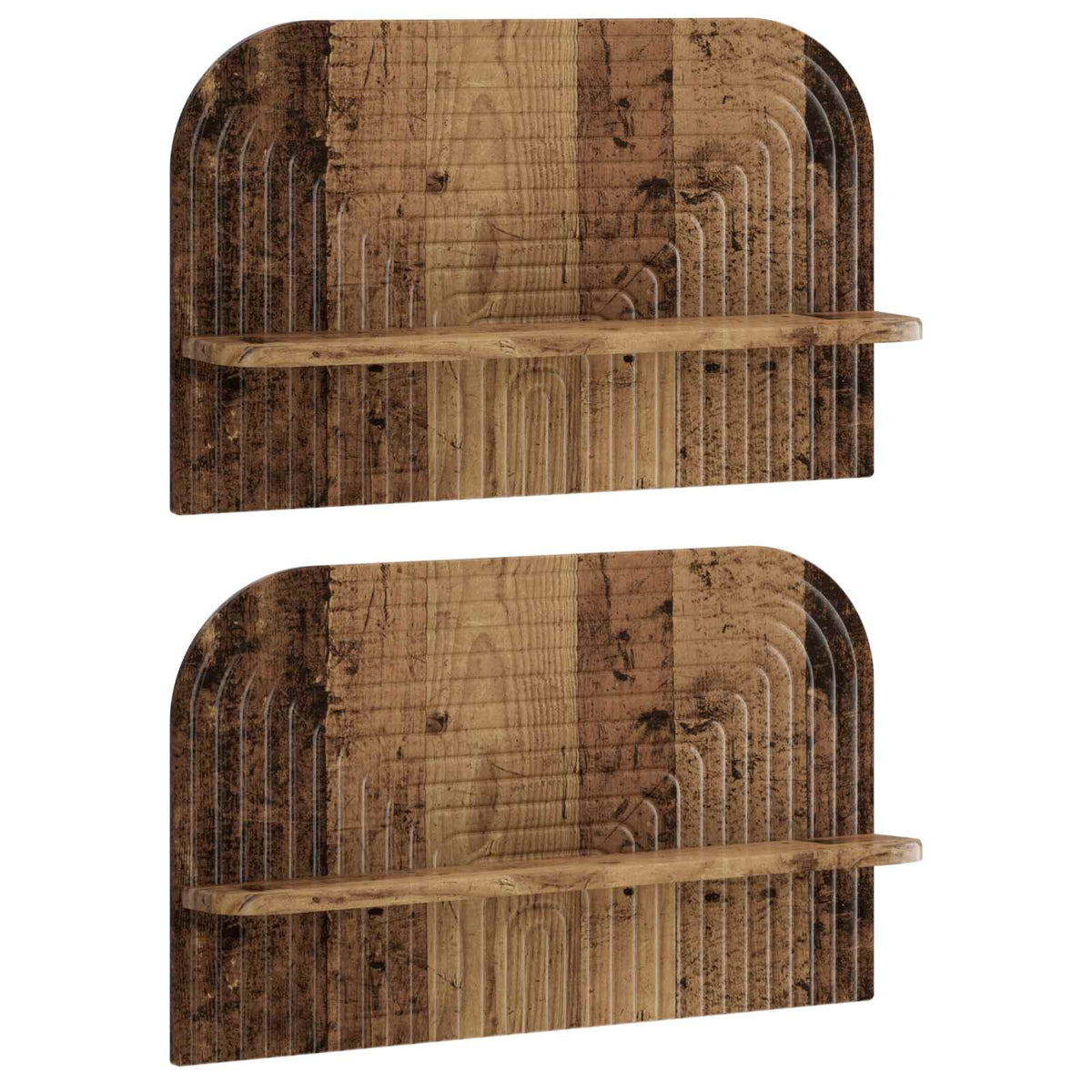 Wall Shelf 2 pcs Old Wood 60 x 13.5 x 37.5 cm Engineered Wood