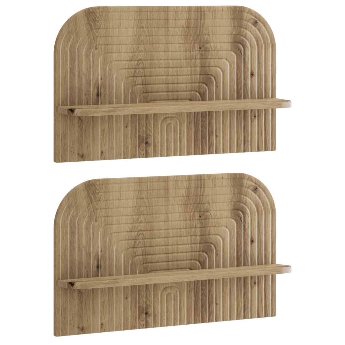 Wall Shelf 2 pcs Artisan Oak 60 x 13.5 x 37.5 cm