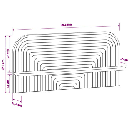 Wall Shelf 2 pcs White 80.5 x 13.5 x 37.5 cm Engineered Wood